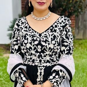 Exclusive desigener drees 
Georget fabric with premium quality gotta patti work